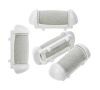 Garneck Têtes Abrasives de Remplacement pour Râpe Électrique Pieds Lot de 4 Gris, Rouleaux pour Dissolvant de Callosités Femme, Usage Professionnel et Domestique Têtes de Ponçage