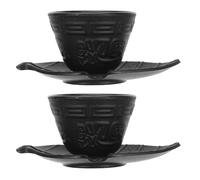 Garneck Thé Fonte Style Chinois avec Tasse Élégante et Soucoupe Service Raffiné pour Tea Party et Moments Conviviaux