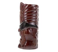 Garneck Tiki Gobelet Cocktail en Céramique 600ml Style Hawaïen | Usage Bars et Fêtes, Solide et Facile à Nettoyer, Coupe Polyvalente pour Boissons