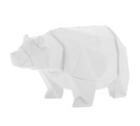 Garneck Tirelire Ours Polaire en Résine Blanche, Décoration de Bureau Créative et Fonctionnelle, Pot D'épargne Adapté aux Garçon et Filles et Présent