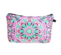 Garneck Trousse de Maquillage Imprimée 3D Compacte, Pochette Cosmétique Zippée Multifonction, Organisateur de Toilette Portable pour Voyage et Rangement des Cosmétiques, Accessoire