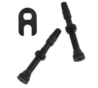 Garneck Valve de Pneu sans Chambre à Air Vélo Aluminium Noir 40 Mm | Lot de Deux, Outils D’installation Inclus, pour Vélo et Vtt, Tige en Alliage D’aluminium