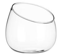 Garneck Vase Verre Transparent pour Plantes avec Inclinée Terrarium Compact pour Succulentes Pot Décoratif pour Maison et Bureau Contenant Élégant