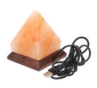 Garneck Veilleuse Pyramide en Sel USB à Sept Couleurs Changeantes Lampe de Table Décorative pour Chambre Salon et Bureau Éclairage D’Ambiance Pratique et Élégante