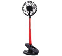 Garneck Ventilateur Multifonctionnel USB avec Lampe LED et Clip Ventilateur D'arômes en Plastique Noir pour Bureau Lampe de Lecture et Portable Pince