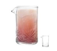 Garneck Verre Mélangeur Cocktail 700ml en Verre, Bec Verseur Précis | Fond Épais, Bouche Lisse, Prévention des Éclaboussures, Service Facile, Usage Bar et Boissons