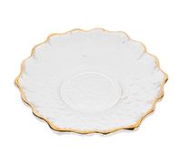 Garneck Verre Transparent Dessous De Verre Fleur Forme Élégant Pour Café Thé Épais Tapis Pour Tasse