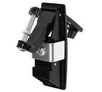 Garneck Verrou de Porte D'armoire Industriel à Bouton-poussoir Noir, Loquet à Compression Réglable en Alliage de Zinc, Accessoire de Remplacement Robuste pour Compartiments et Armoires