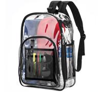 Garnen Sac à Dos Transparent Imperméable Grand Sac en PVC, 36cm