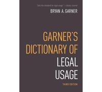 Garner's Dictionary of Legal Usage by Ed. Garner, Bryan A. [Hardback] NEUF