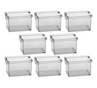 Garnet - Porte-sachets Zucchero en Plastique de Bar - pour Table - Transparent - Passe au Lave-Vaisselle - Lot de 8 pièces - 100% Made in Italy