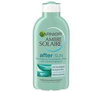 Garnier After Sun Lot de 3 flacons de lait hydratant apaisant après le bain de soleil avec aloe vera et ambre Solaire 3 x 200 ml