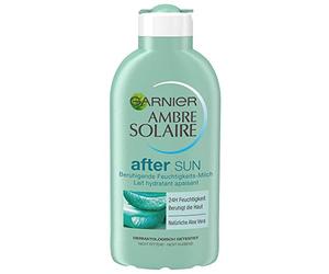 Garnier After Sun Lot de 3 flacons de lait hydratant apaisant après le bain de soleil avec aloe vera et ambre Solaire 3 x 200 ml
