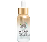 Garnier Ambre Solaire Bronzeur naturel, gouttes autobronzantes pour le visage, acide hyaluronique et eau de coco, éclat sur mesure, faux bronzage progressif et naturel, approuvé par Cruelty Free Inter
