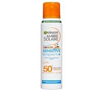 GARNIER Ambre Solaire - Brume Anti-Sable Kids FPS 50+ - Haute Protection Solaire - Protège des UVA, UVB & UVA Longs - Résiste à L'Eau - À Base De Céramides - Peaux Sensibles - 150 ml