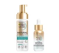 GARNIER Ambre Solaire - Coffret Mousse & Sérum Autobronzants & Hydratants - Teint Naturel & Radieux - Eau De Coco, Glycérine, Acide Hyaluronique - Vegan & Cruelty Free - Visage & Corps