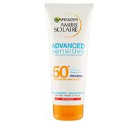 Garnier Ambre Solaire Crema Solare Advanced Sensitive, Latte Protettivo per Pelli Chiare e Sensibili, Protezione Solare Molto Alta IP50+, 200 ml