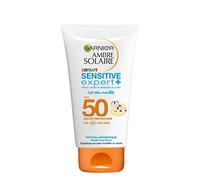 Garnier Ambre Solaire Crème Solaire Lait pour Peau Mouillée FPS50+ pour Enfant 150 ml - Lot de 2