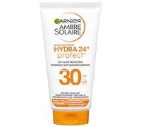 Garnier Ambre Solaire Hydra Lait SPF30 Vitamine C Visage & Corps 50ml | Vitamine C, Haute protection UVA UVB, Anti-taches, Non gras, Résistant eau, Absorption rapide