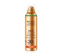 GARNIER Ambre Solaire Ideal Bronze - Brume Protectrice Invisible FPS 30 - Protège des UVA & UVB - Bronzage Éclatant - Résiste à L'eau - Vegan & Cruelty Free - Tous Types de Peaux - 150 ml