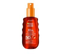 Garnier Ambre Solaire - Ideal Bronze - Huile Protectrice Sublimatrice de Bronzage - Très Haute Protection FPS 50+ - Enrichie à la Vitamine E - Non Gras - Non Collant - Tous Types de Peau - 150 ml