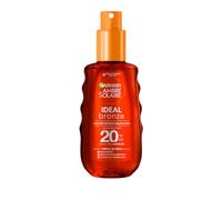 GARNIER Ambre Solaire Ideal Bronze - Huile Protectrice Sublimatrice SPF 20 - Sublime Le Bronzage - Non Collant - Vitamine E & Beurre De Karité - Vegan & Cruelty Free - Tous Types de Peaux - 150 ml