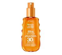 GARNIER Ambre Solaire Ideal Bronze - Spray Lait Protecteur FPS 30 - Protège des UVA & UVB - Sublime Le Bronzage - Prévient Le Vieillissement - Résiste à L'eau - Tous Types de Peaux - 150 ml