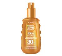 GARNIER Ambre Solaire Ideal Bronze - Spray Lait Protecteur FPS 30 - Protège des UVA & UVB - Sublime Le Bronzage - Prévient Le Vieillissement - Résiste à L'eau - Tous Types de Peaux - 150 ml