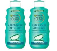 GARNIER Ambre Solaire - Lait Après Soleil Apaisant - Hydratation 24h - Prolonge Le Bronzage - Enrichi en Aloe Vera Naturel - Vegan & Cruelty Free - Visage & Corps - 200 ml (Lot de 2)