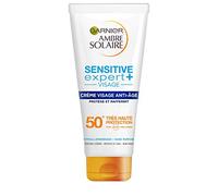 Garnier Ambre Solaire - Sensitive Expert+ - Crème Visage Anti - Âge FPS 50+ - 100 ml