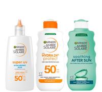 Garnier Ambre Solaire SPF50+ Suncream Face, Body & Aftersun Bundle