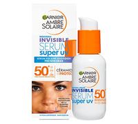 Garnier Ambre Solaire Super UV - Sérum Solaire Visage Invisible - Très Haute Protection SPF50+ - Pour Tous Types de Peaux - 30 ml