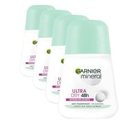 Garnier Anti-transpirant - Protection intense contre les odeurs corporelles et l'humidité des aisselles - Jusqu'à 48 heures d'efficacité - Mineral UltraDry - 1 x 50 ml (Lot de 4)