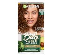 Garnier Belle Color Coloration Permanente Châtain Clair Doré 5.3 Naturels | Couvre 100% cheveux blancs, Huile germe de blé, Actifs protecteurs, Texture crème application facile