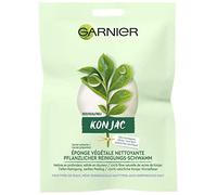Garnier Bio - Éponge Konjac Nettoyante et Exfoliante - 100% Végétale - Pour Tous Types de Peaux