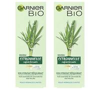 Garnier Bio - Soin Hydratant Rééquilibrant - Citronnelle Rafraîchissante - Peaux Normales à Mixtes - Lot de 2 x50 ml