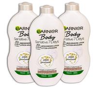 Garnier Body Sensitive Lot de 3 paquets de lait apaisant au lait d'avoine pour le corps 7 jours 3 x 400 ml