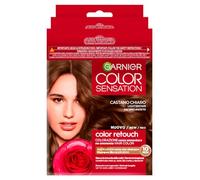 Garnier Color Sensation Color Retouch - Teinture permanente pour cheveux idéale pour la croissance des cheveux blancs, application facile, couleur brun clair, pack de 3 couleurs