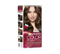 Garnier Color Sensation Coloration, Châtain Clair 5.0, Coloration Crème Permanente, Tous Types de Cheveux, Couleur jusqu'à 10 Semaines & Couvre les Cheveux Blancs 100%