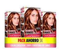 Garnier Color Sensation - Teinture permanente et intense réutilisable avec bol et brosse, 6.35 Blond caramel, Lot de 3