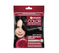 Garnier Color Shampoo Retouch – Coloration permanente Noir – 100% couverture cheveux blancs