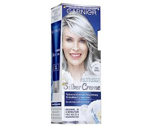 Garnier Coloration de soin pour cheveux blancs éclatants à l'huile crème, Nutrisse, gris perle, 1 pièce, 80 ml