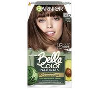 Garnier - Coloration Permanente Sans Ammoniaque - 90% d'Ingrédient d'Origine Naturelle - Formule Vegan - Belle Color Naturals - Teinte : Châtain Cendré Doré (4.13)