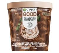 Garnier - Coloration Permanente - Sans Ammoniaque - 90% d'Ingrédients d'Origine Naturelle - Beurre de Karité - 100% Couverture Cheveux Blancs - GOOD 6.35 BLOND NOISETTE