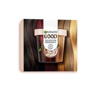 Garnier - Coloration Permanente - Sans Ammoniaque - 90% d'Ingrédients d'Origine Naturelle - Beurre de Karité - 100% Couverture Cheveux Blancs - Starter Kit - Châtain Cacao (4.0)