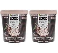 Garnier - Coloration Permanente - Sans Ammoniaque - 90% d'Ingrédients d'Origine Naturelle et Formule Vegan - Beurre de Karité - 100% Couverture Cheveux Blancs - Marron Glacé (4.15) - Good (Lot de 2)