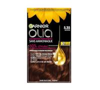 Garnier Coloration Permanente - Sans Ammoniaque - Aux Huiles Naturelles de Fleurs - Brownie (5.35) - Olia