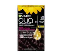Garnier Coloration permanente Olia – Sans ammoniaque aux huiles – Châtain cendré lumineux (4.12)