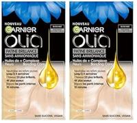 Garnier Coloration Permanente - Sans Ammoniaque - Aux Huiles Naturelles de Fleurs - Patine Brillance Blond Irisé (10.2) - Olia (Lot de 2)
