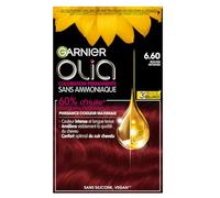 Garnier Coloration Permanente - Sans Ammoniaque - Aux Huiles Naturelles de Fleurs - Rouge Intense (6.60) - Olia Vivids